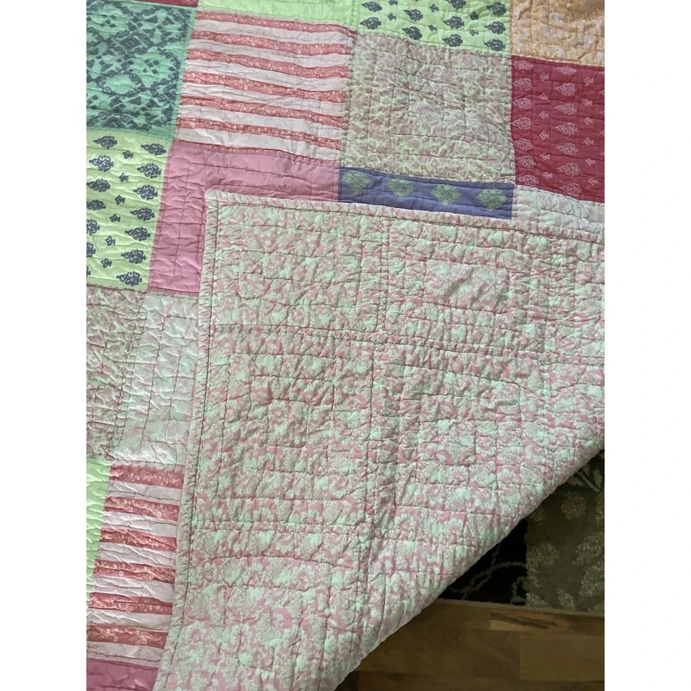PB Teen Pottery Barn Quilt Patchwork Blanket 83